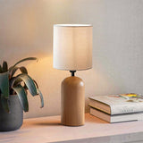 Homing Brooklyn Wooden Table Lamp - Wooden Lamp with E14 Socket & LED Compatible