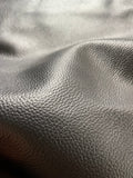 Black Classic Cowhide – Chrome-Tanned Automotive and Furniture Upholstery Leather, Full Aniline Finish, Top Grain, 1.0–1.2 mm (~3 oz), ~45 Sq Ft Whole Hide