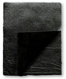 Black Metallic Natural Grain Chrome-Tanned Cowhide – Metallic Foil Finish, 1.1–1.3 mm (3 oz), Pre-Cut Leather Sheets (8.5" × 11")