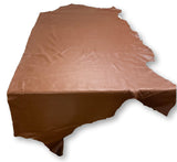 Brandy Natural Grain Deer-Tanned Cowhide –  Full Aniline Finish, 1.1–1.3 mm (3 oz), ~20 Sq Ft