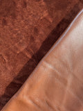 Brandy Natural Grain Deer-Tanned Cowhide –  Full Aniline Finish, 1.1–1.3 mm (3 oz), ~20 Sq Ft