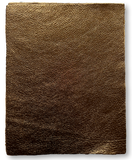 Bronze Metallic Natural Grain Chrome-Tanned Cowhide – Metallic Foil Finish, 1.1–1.3 mm (3 oz), Pre-Cut Leather Sheets (8.5" × 11")