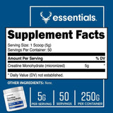 Bucked Up Essentials Creatine, 250 Grams