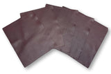 Burgundy Natural Grain Deer-Tanned Cowhide –  Full Aniline Finish, 1.1–1.3 mm (3 oz), Pre-Cut Leather Sheets (8.5" × 11")