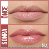 Maybelline Lifter Gloss: Hyaluronic Acid Hydrating Lip Gloss for Plump, Smooth Lips | Non-Sticky Formula - Silk Shade