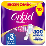 Orkid Platinum Night Size 3 Sanitary Pads 10 Count
