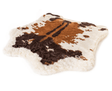 PupRug® Animal Print Memory Foam Dog Bed - Brown Faux Cowhide