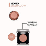 Flormar Mono High-Pigment Pearlescent Eyeshadow 011 Pink Freeze