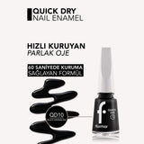 Flormar Quick Dry Nail Polish 010 Black Minimalism