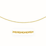 3.5mm 14k Yellow Gold Pendant Chain with Textured Links