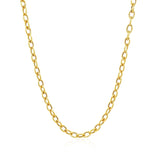 3.5mm 14k Yellow Gold Pendant Chain with Textured Links