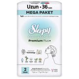 Sleepy Bio Natural Premium Plus Size 2 Pads 36 Count