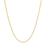 14k Yellow Gold Round Cable Link Chain 1.5mm