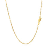 14k Yellow Gold Round Cable Link Chain 1.5mm