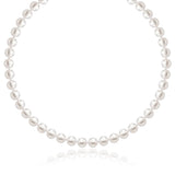 14k Yellow Gold Necklace with White Freshwater Cultured Pearls (6.0mm to 6.5mm)