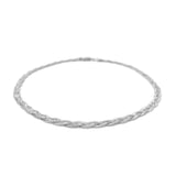 3.5mm 14k White Gold Braided Bracelet