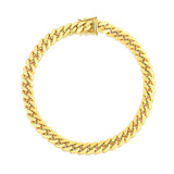 10k Yellow Gold Classic Miami Cuban Solid Bracelet (7.10 mm)