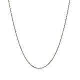 14k White Gold Diamond Cut Cable Link Chain 1.4mm