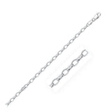3.2mm 14k White Gold Oval Rolo Bracelet