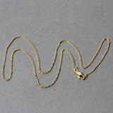 14k Yellow Gold Diamond Cut Cable Link Chain 1.1mm