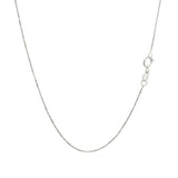 10k White Gold Classic Box Chain 0.45mm