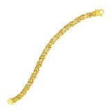 14k Yellow Gold Byzantine Link Stylish Bracelet