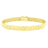14k Yellow Gold 7 inch Clover Bracelet (6.50 mm)