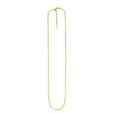Endless Adjustable Box Chain in 14k Yellow Gold (0.95 mm)