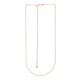 14k Rose Gold Adjustable Wheat Chain (1.00 mm)