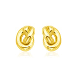 14k Yellow Gold Polished Knot Earrings