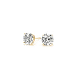 2 cttw Certified IGI Lab Grown Round Diamond Stud Earrings 14k Yellow Gold (G/VS2)
