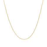 Adjustable Cable Chain in 14k Yellow Gold (1.0mm)