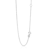 14k White Gold Adjustable Cable Chain 1.1mm