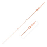 Double Extendable Cable Chain in 14k Rose Gold (0.6mm)