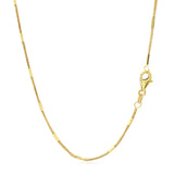 Diamond Cut Bar Links Pendant Chain in 14k Yellow Gold (1.3mm)