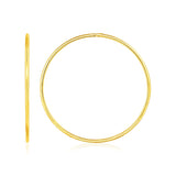 Endless Hoop Style Earrings in 14K Yellow Gold
