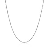 18k White Gold Diamond Cut Cable Link Chain (1.10 mm)