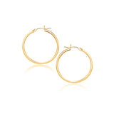 10k Yellow Gold Polished Hoop Earrings (40 mm)