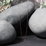 14k Rose Gold Classic Box Chain 0.6mm