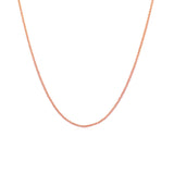 14k Rose Gold Round Wheat Chain (1.00 mm)