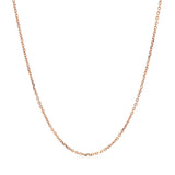 18k Rose Gold Diamond Cut Cable Link Chain (1.10 mm)