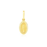 14k Yellow Gold Oval Religious Medal Pendant