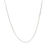 10k White Diamond Cut Cable Link Chain (0.87 mm)