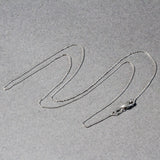 14k White Gold Cable Link Chain 0.5mm