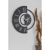 Muyika 50cm Metal Silent Wall Clock - Modern Large Wall Decor for Indoor Spaces