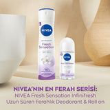 NIVEA Fresh Sensation Deodorant Roll-On for Women - 72-Hour Anti-Perspirant Protection, Long-Lasting Freshness