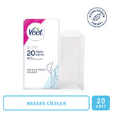 Veet Pure Wax Strips for Sensitive Skin - Hypoallergenic, Easy-Gelwax Technology for Legs & Body Hair Removal