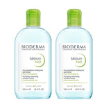 Bioderma Sebium H2O 500ml Twin Set - Gentle Cleansing Water for Oily Skin, Non-comedogenic Skincare, Makeup Remover