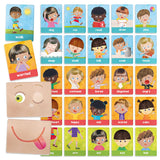 Headu Montessori Flashcards for Toddlers - Emotional Intelligence & Action Learning Cards (1-4 Years)