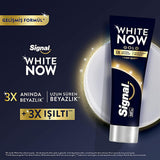 Signal White Now Gold Whitening Toothpaste - 3x Whiter Smile, Instant & Long-Term Effect
